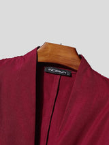 Men's Chiffon Flap Patchwork Cropped Two Pieces Outfit SKUL36612