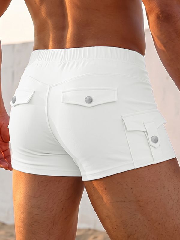 Men's Clubwear Form-Fitting Stretch Cargo Micro Short SKUL77309