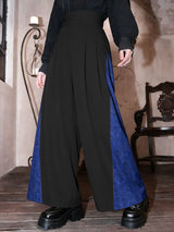 Men's Contrast Color High Waist Wide Leg Pant SKUL54383