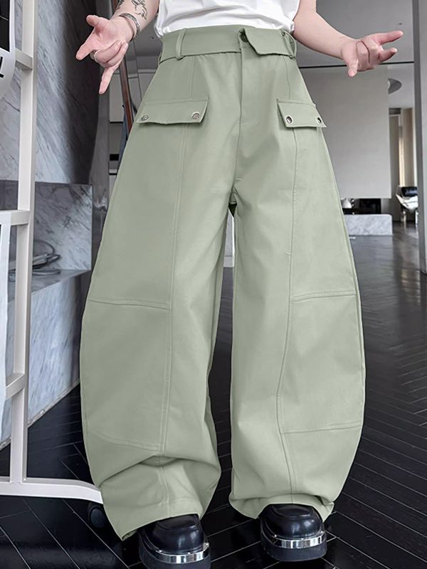 Men's Solid Color Wide Leg Casual Pant SKUL35133