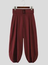 Men's Solid Color Oversized High Waist Pant SKUL50080