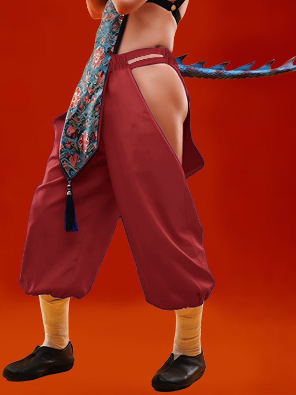 Men's New Chinese Style Side Cut Out Lantern Pant SKUL59962