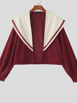 Men's Contrast Color Textured Long Sleeve Cardigan SKUL40309