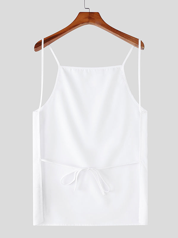 Mens Backless Lace-Up Tank SKUL12952