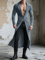 Men's Long Hem Textured Long Sleeve Blazer SKUL25805