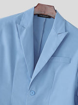 Men's Deconstructed Ruffle Patchwork Casual Blazer SKUL40180