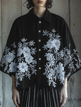 Mens Floral Print 3/4 Sleeve Shirt SKUL02371