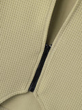 Mens Solid Texture Zip Front Short Sleeve Jacket SKUK47082