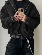 Men's Solid Velvet Long Sleeve Jacket SKUL34129