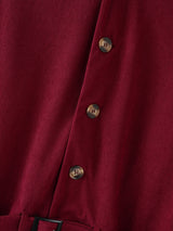 Men's Solid Color Textured Long Sleeve Jacket SKUL28412