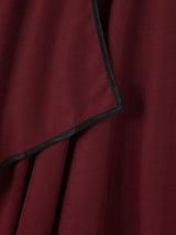 Men's Retro Techwear Stage Performance Wrap High Neck Pointed Draped Hemline Heavyweight Cloak SKUL82407