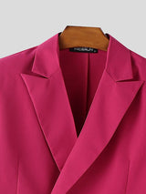 Men's Deconstructed Solid Color Casual Long Sleeve Blazer SKUL51014