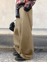 Men's Solid Color Loose Curved Pant SKUL51720