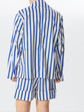 Mens Striped Metal Button Two Pieces Outfits SKUK45268