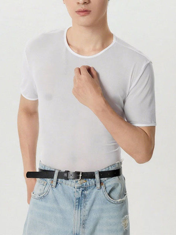 Mens Mesh See Through Short Sleeve T-Shirt SKUK35602