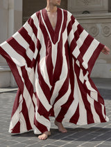 Men's Striped Loose Oversized Robe SKUL24712