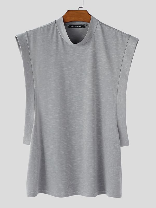 Men's Solid Color Minimal Loose Casual Tank SKUL51875