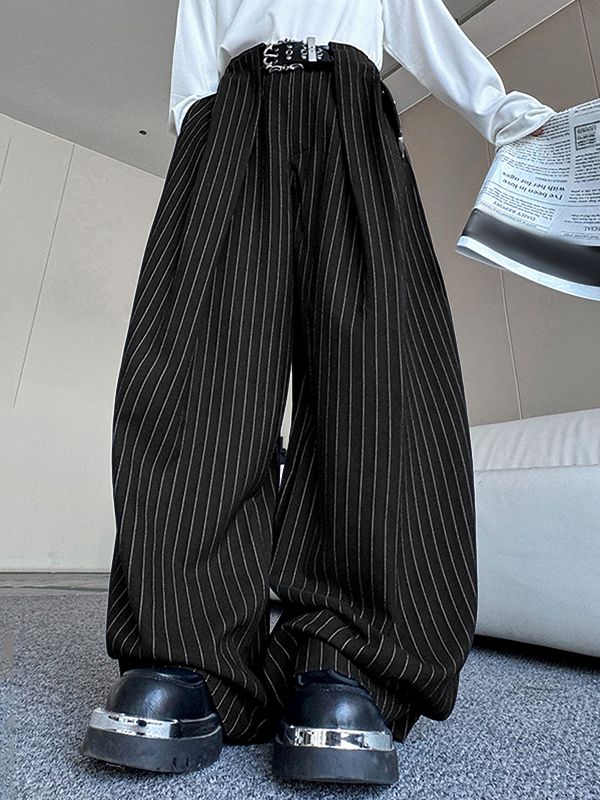 Men's Stripe High Waist Casual Pant SKUL41731