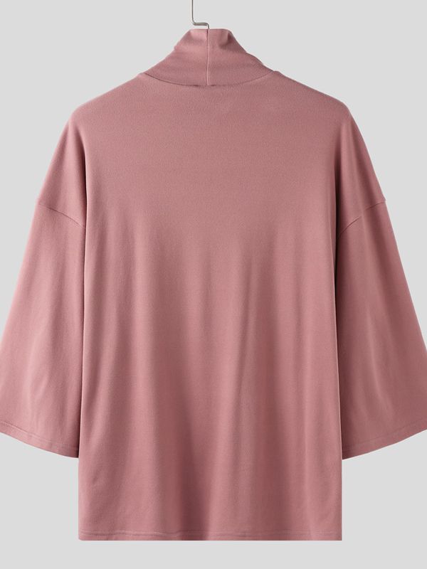 Men's Fun Embroidered High Neck T-Shirt SKUL39008