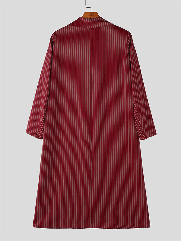 Men's Solid Color Striped Long Sleeve Blazer SKUL28332