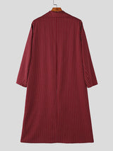 Men's Solid Color Striped Long Sleeve Blazer SKUL28332