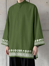 Men's Floral Print Long Sleeve Shirt SKUL48861