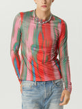 Mens Abstract Ombre Print Long Sleeve T-Shirt SKUK24612