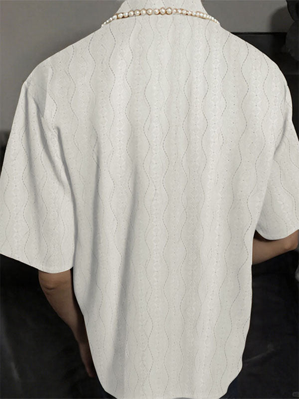 Mens Solid Color Casual Short Sleeve Shirt SKUL13968