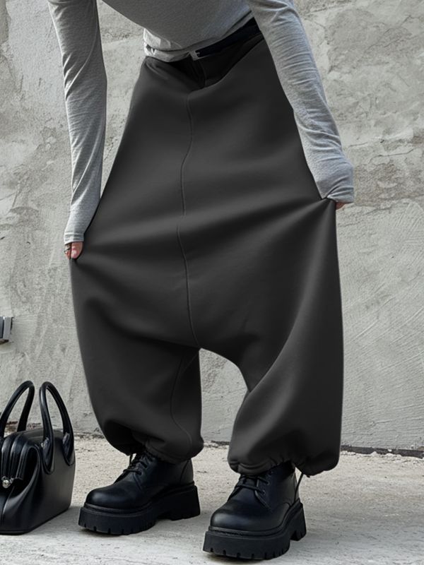 Men's Deconstructed Solid Color Drop Crotch Pant SKUL40291