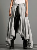 Mens Solid Color Irregular Hem Design Skirt SKUK46999