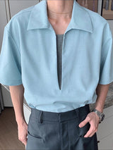 Men's Solid Color Short Sleeve T-Shirt SKUL38866