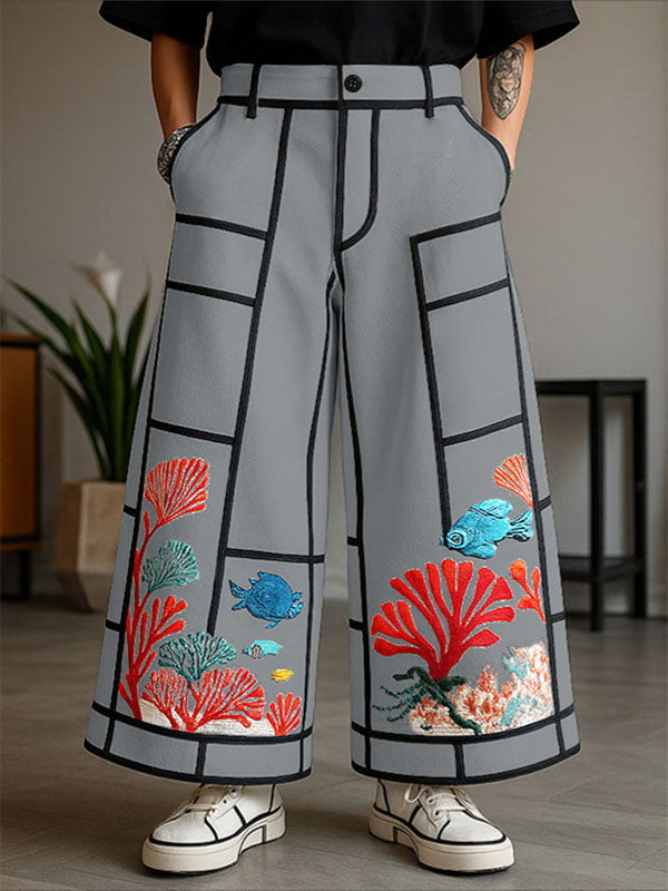 Men's Underwater World Print Loose Pant SKUL21329