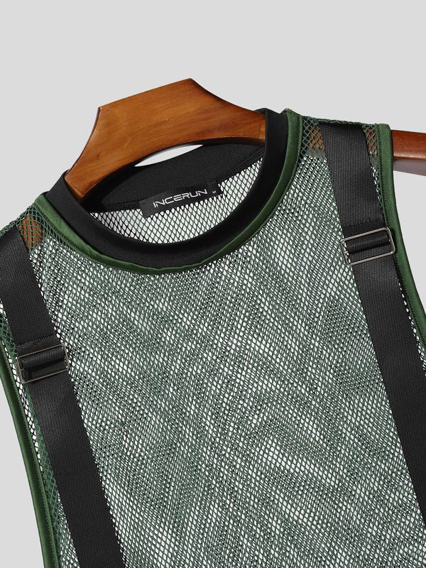 Men's Deconstructed Sheer Mesh Tank SKUL63144