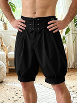 Men's Avant-Garde Corset High-Waist Multi-Buckle Balloon Short SKUL63807