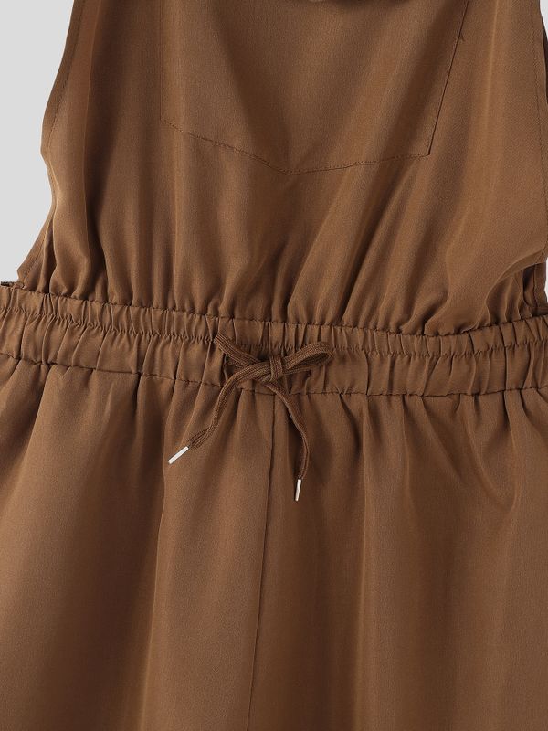 Men's Solid Color Cinched Waist Overall SKUL54019