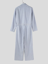 Mens Striped Casual Loose Long Sleeve Jumpsuit SKUL27277