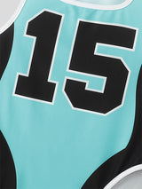 Men's Number Colorblock Print Side Cutout Bodysuit SKUL20997