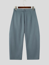 Men's Avant-Garde Darkwear City Walk Asymmetric Button Flap Balloon Wide-Leg Pant SKUL85218
