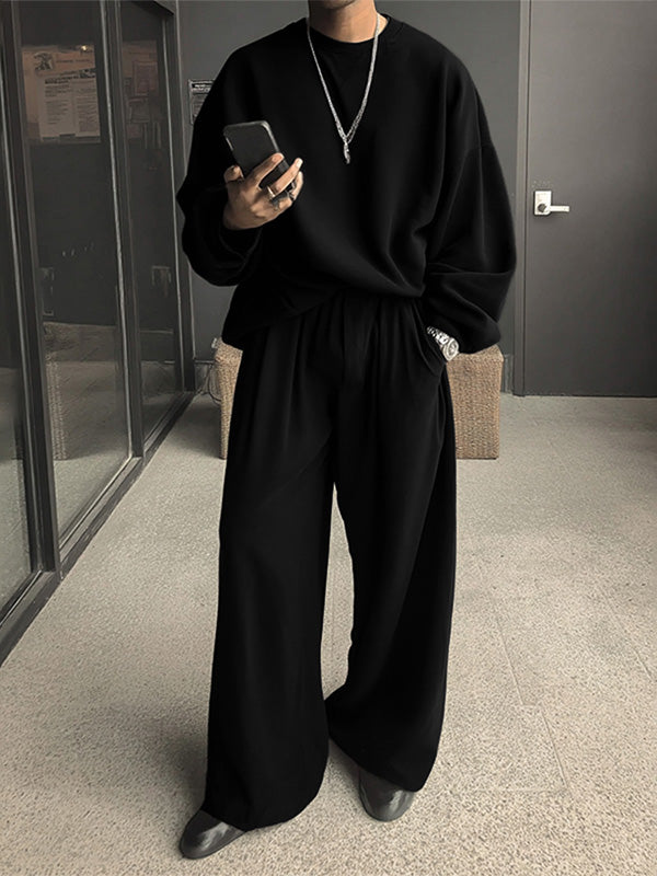 Men's Solid Color Casual Two Pieces Outfit SKUL28508