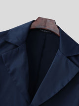 Men's Avant-Garde Tuxedo Lapel Satin Tailored Sleeveless Shirt SKUL62973