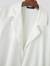 Men's Solid Irregular Hem Coat SKUL26083