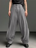 Mens Solid Pleats Side Pockets Casual Pants SKUK51010