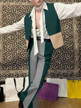 Men's Colorblock Casual Two Pieces Outfit SKUL24987