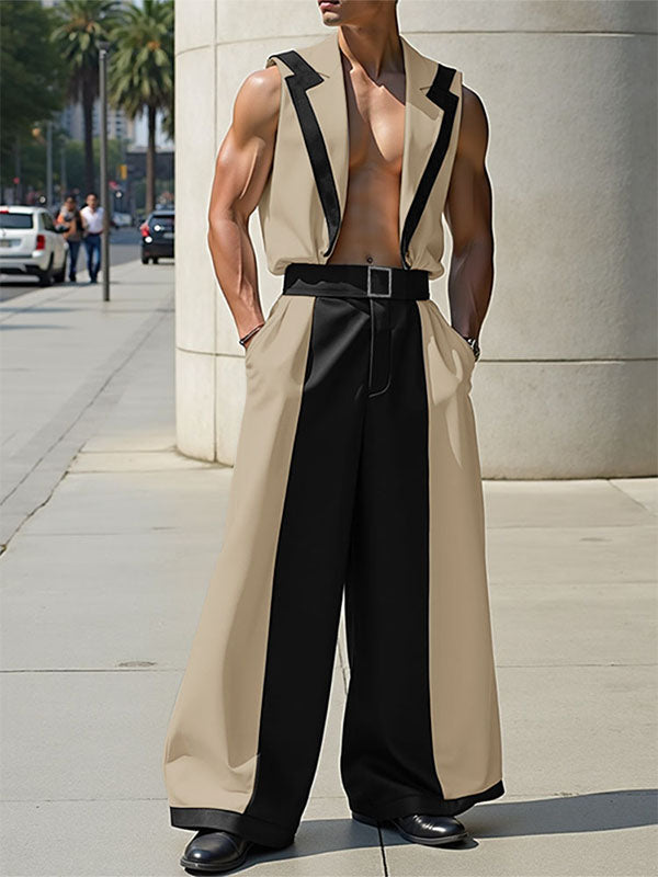 Men's Colorblock Casual Two Pieces Outfit SKUL24962