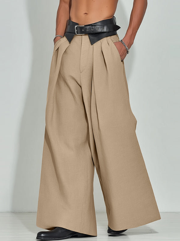 Men's Pleated Wide Leg Casual Pant SKUL29773