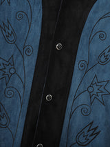 Men's Contrast Embroidered Casual Long Sleeve Jacket SKUL25793