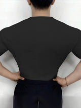 Men's Solid Color Textured Long Sleeve T-Shirt SKUL42541