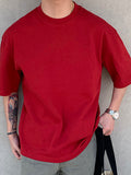 Mens Solid Crew Neck Short Sleeve T-Shirt SKUK17816