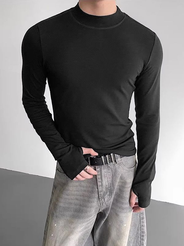 Men's Base Fingerless Long Sleeve T Shirt SKUL35127