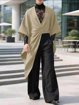 Men's Solid Color Pleated Long Sleeve Cardigan SKUL34002